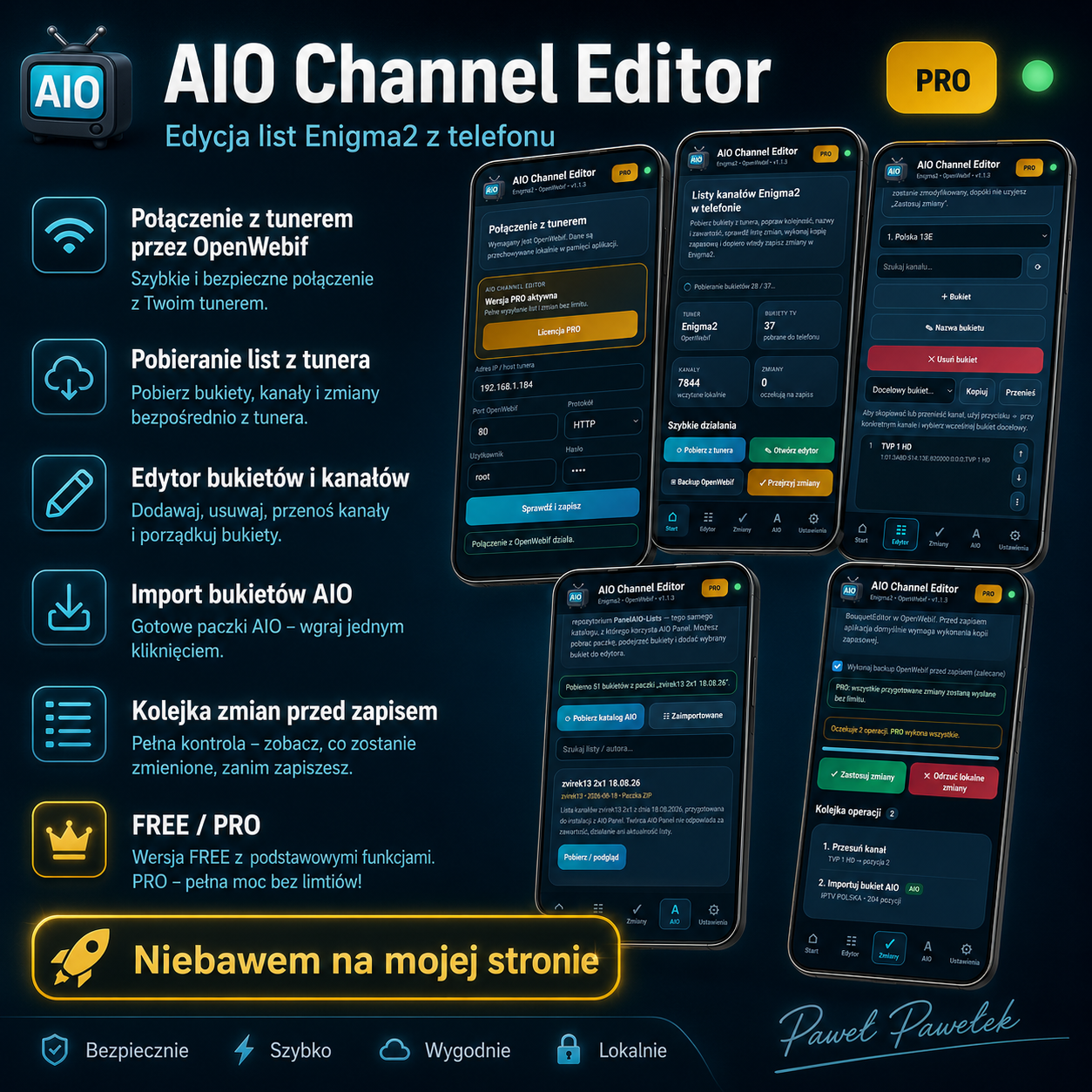 AIO Channel Editor 1.1.3 — aplikacja do edycji list Enigma2