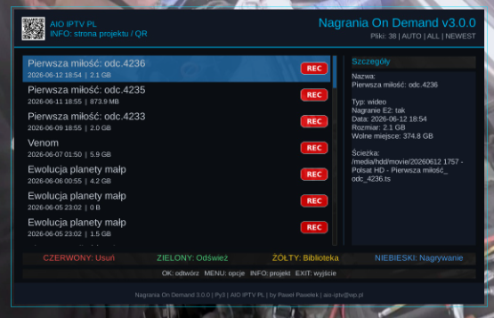 Nagrania On Demand 3.0.0